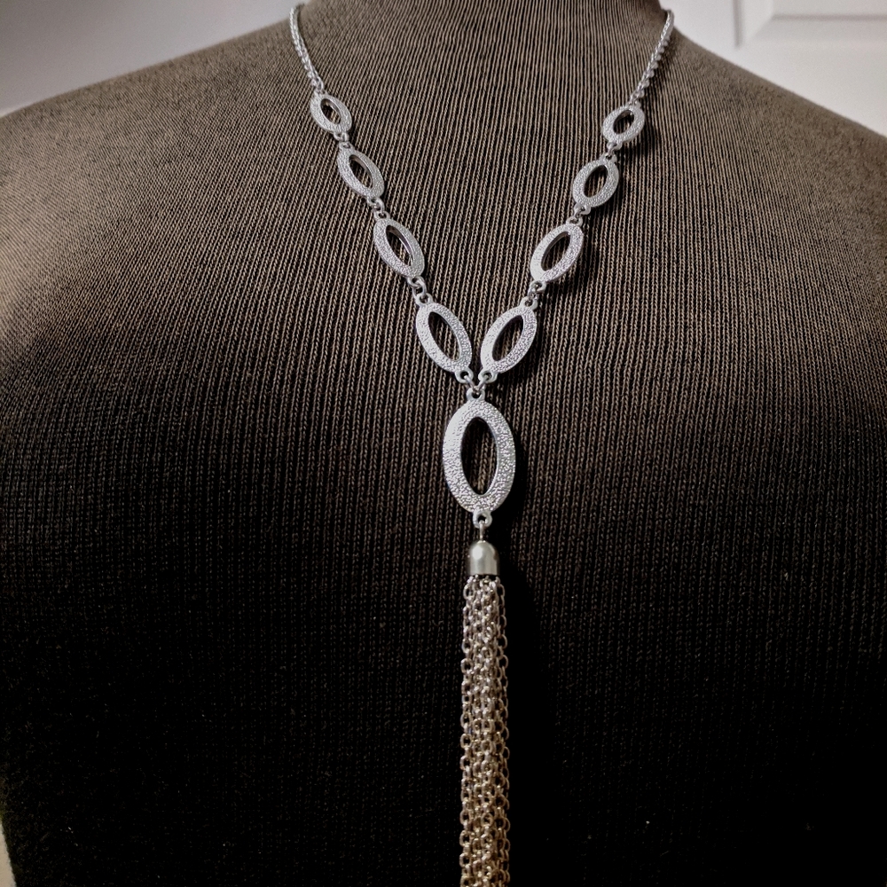 Sterling Silver Oval Necklace